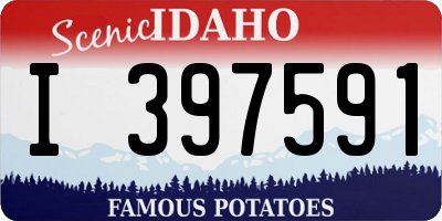 ID license plate I397591