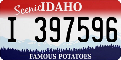 ID license plate I397596