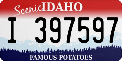 ID license plate I397597