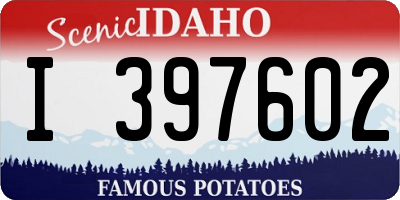 ID license plate I397602