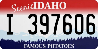 ID license plate I397606