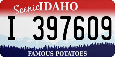 ID license plate I397609