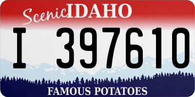 ID license plate I397610