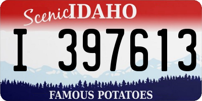 ID license plate I397613