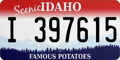 ID license plate I397615