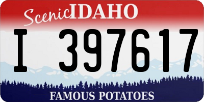 ID license plate I397617