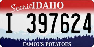 ID license plate I397624