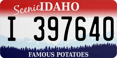 ID license plate I397640