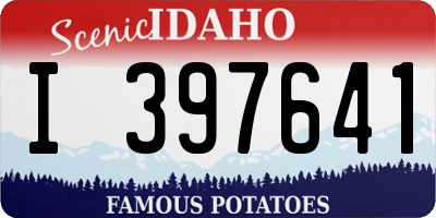 ID license plate I397641