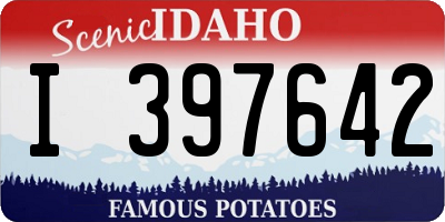 ID license plate I397642