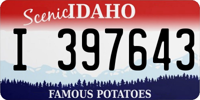 ID license plate I397643
