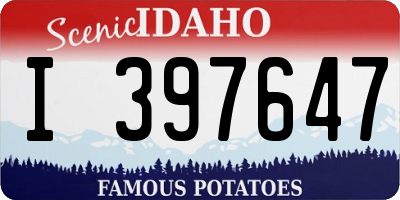 ID license plate I397647