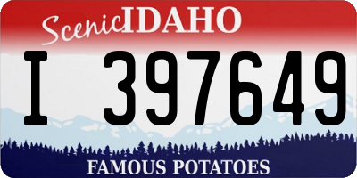ID license plate I397649