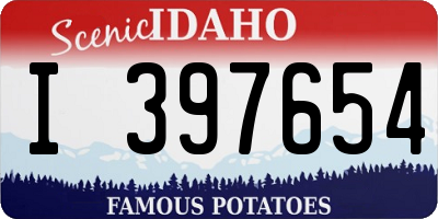 ID license plate I397654