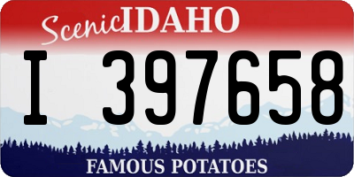 ID license plate I397658