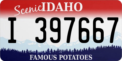 ID license plate I397667