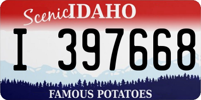 ID license plate I397668