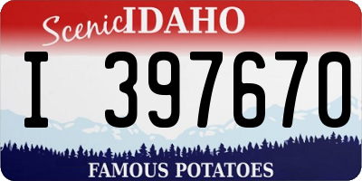 ID license plate I397670
