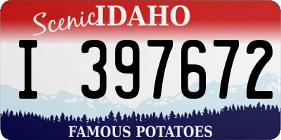 ID license plate I397672
