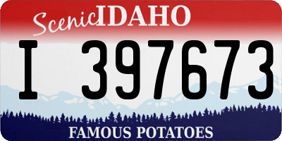 ID license plate I397673