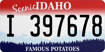 ID license plate I397678