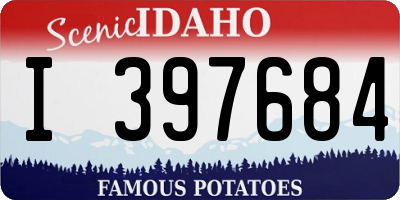 ID license plate I397684