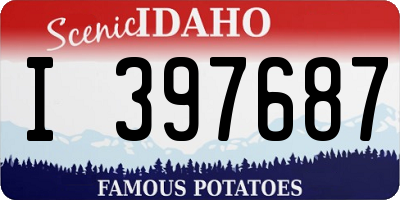 ID license plate I397687