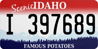 ID license plate I397689