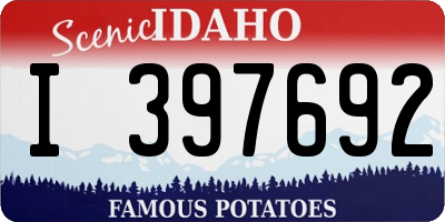 ID license plate I397692