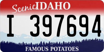 ID license plate I397694