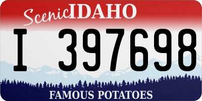 ID license plate I397698