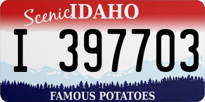 ID license plate I397703
