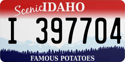 ID license plate I397704
