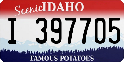 ID license plate I397705