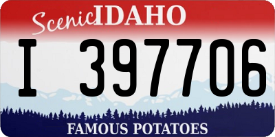 ID license plate I397706