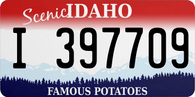 ID license plate I397709