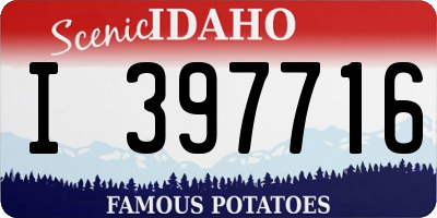 ID license plate I397716