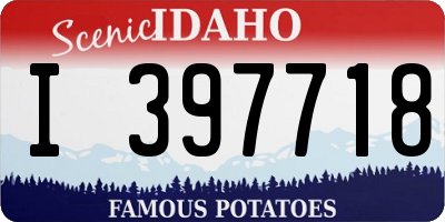ID license plate I397718