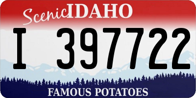 ID license plate I397722