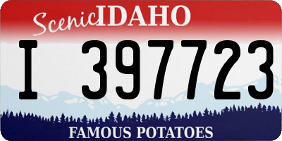 ID license plate I397723