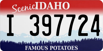 ID license plate I397724