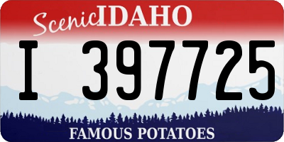 ID license plate I397725