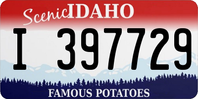 ID license plate I397729