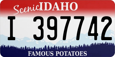ID license plate I397742