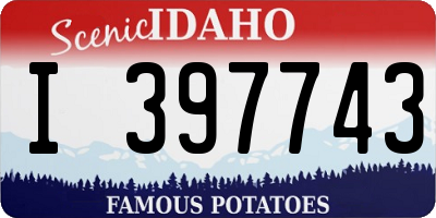 ID license plate I397743