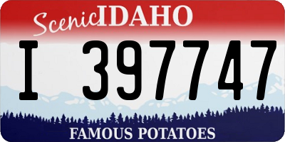 ID license plate I397747