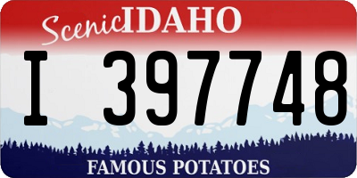 ID license plate I397748