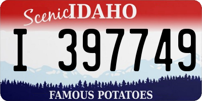 ID license plate I397749