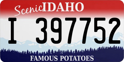 ID license plate I397752