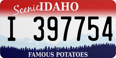 ID license plate I397754